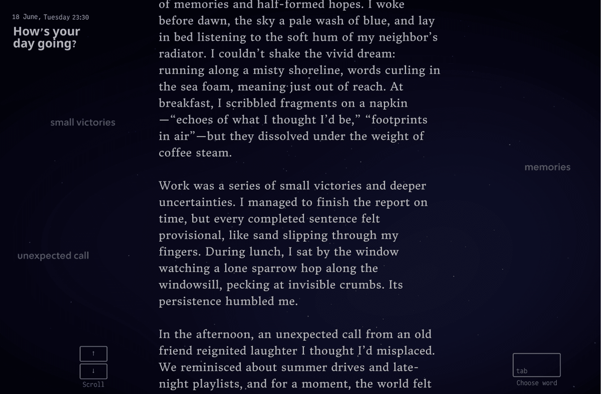 Keeping vertical space clean